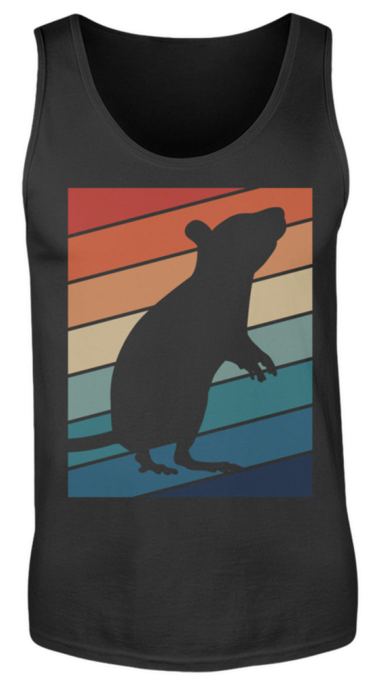 Ratten | Vintage Motiv | Retro Chic | Für Rattenhalter | Herren Tank Top in Black in Größe S