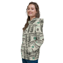 100 Dollar | All-Over Print Unisex Hoodie