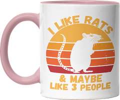 I like rats and maybe like 3 more people Witzige Altrosa Tasse kaufen Geschenk