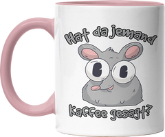 Hat da jemand Kaffee gesagt Ratte Witzige Altrosa Tasse kaufen Geschenk