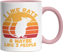 I like rats and maybe like 3 more people Witzige Altrosa Tasse kaufen Geschenk