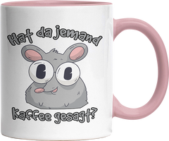Hat da jemand Kaffee gesagt Ratte Witzige Altrosa Tasse kaufen Geschenk