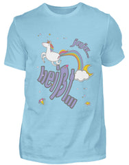 Zeigt jaja einhorn cooler spruch herren shirt in Farbe Black