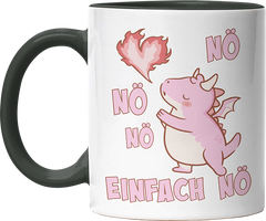 Nö Einfach Nö Drache Witzige Black Tasse kaufen Geschenk