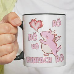 Nö Einfach Nö Drache Witzige schwarze Tasse kaufen Geschenk