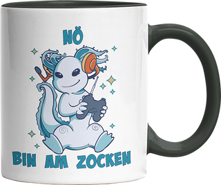 Axolotl Nö bin am zocken Witzige Black Tasse kaufen Geschenk
