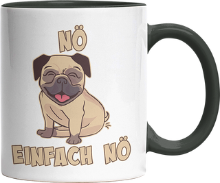 Nö Einfach Nö Mops 1 Witzige Black Tasse kaufen Geschenk