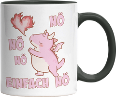 Nö Einfach Nö Drache Witzige Black Tasse kaufen Geschenk