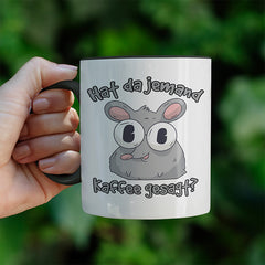 Hat da jemand Kaffee gesagt Ratte Witzige schwarze Tasse kaufen Geschenk