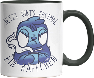 Jetzt gibts erstmal ein Käffchen Faultier 3 Witzige Black Tasse kaufen Geschenk