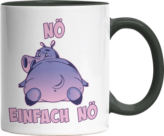 Nö Einfach Nö Flusspferd Witzige Black Tasse kaufen Geschenk