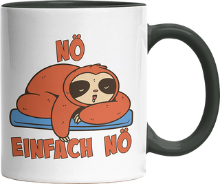 Nö Einfach Nö Faultier 3 Witzige Black Tasse kaufen Geschenk