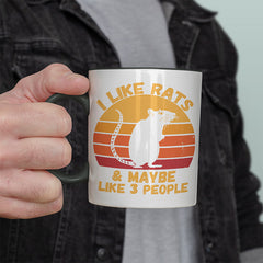I like rats and maybe like 3 more people Witzige schwarze Tasse kaufen Geschenk