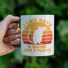 I like rats and maybe like 3 more people Witzige schwarze Tasse kaufen Geschenk