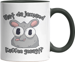 Hat da jemand Kaffee gesagt Ratte Witzige Black Tasse kaufen Geschenk