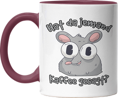 Hat da jemand Kaffee gesagt Ratte Witzige Bordeaux Tasse kaufen Geschenk