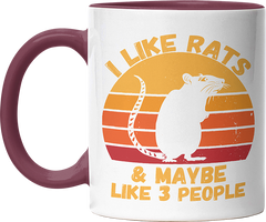 I like rats and maybe like 3 more people Witzige Bordeaux Tasse kaufen Geschenk