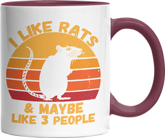 I like rats and maybe like 3 more people Witzige Bordeaux Tasse kaufen Geschenk