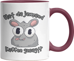 Hat da jemand Kaffee gesagt Ratte Witzige Bordeaux Tasse kaufen Geschenk