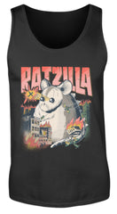 Zeigt ratzilla lustiges farbratten monster herren tanktop in Farbe Charcoal (Solid)