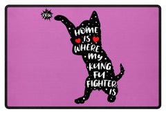 Zeigt kung fu cat lovely kitten fussmatte in Farbe Gelb