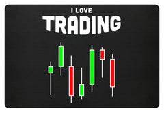 Aktien Forex Kryptowährungen | Daytrading | Fußmatte in Dunkelgrün in Größe 60x40cm