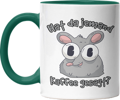 Hat da jemand Kaffee gesagt Ratte Witzige Dunkelgrün Tasse kaufen Geschenk