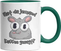 Hat da jemand Kaffee gesagt Ratte Witzige Dunkelgrün Tasse kaufen Geschenk