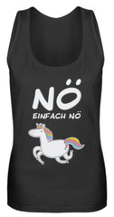 NÖ Einhorn | Cooler Spruch | Frauen Tank Top in Black in Größe S