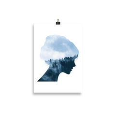 Feminine Forest 1 - Blue | Poster