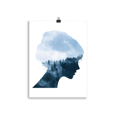 Feminine Forest 1 - Blue | Poster