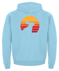 Zeigt kaninchen schones liebenswertes retro motiv mit hase vintage kinder hoodie in Farbe Baby Pink