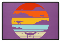 Zeigt drohnen quadrocopter drohnenpiloten geschenk quadrokopterpiloten sonne fussmatte in Farbe Bottle Green