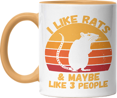 I like rats and maybe like 3 more people Witzige Goldgelb Tasse kaufen Geschenk