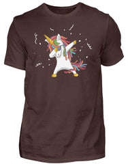 Zeigt dab einhorn dabbing unicorn herren shirt in Farbe Black