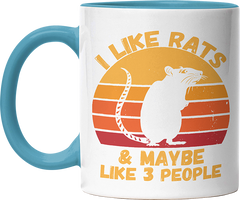 I like rats and maybe like 3 more people Witzige Hellblau Tasse kaufen Geschenk