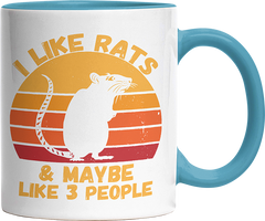 I like rats and maybe like 3 more people Witzige Hellblau Tasse kaufen Geschenk