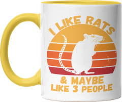 I like rats and maybe like 3 more people Witzige Hellgelb Tasse kaufen Geschenk