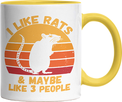 I like rats and maybe like 3 more people Witzige Hellgelb Tasse kaufen Geschenk