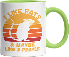 I like rats and maybe like 3 more people Witzige Hellgrün Tasse kaufen Geschenk
