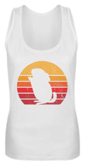 Zeigt vintage chinchilla sonnenuntergang frauen tanktop in Farbe Black