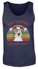 Zeigt jack russel terrier therapeut spruch herren tanktop in Farbe White