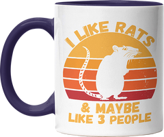 I like rats and maybe like 3 more people Witzige Kobaltblau Tasse kaufen Geschenk