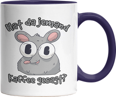 Hat da jemand Kaffee gesagt Ratte Witzige Kobaltblau Tasse kaufen Geschenk