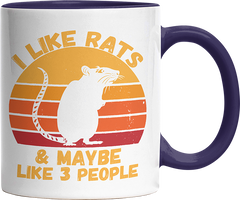 I like rats and maybe like 3 more people Witzige Kobaltblau Tasse kaufen Geschenk