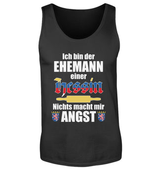 Lustiger Spruch Ehemann Hessin | Herren Tanktop in Black in Größe S