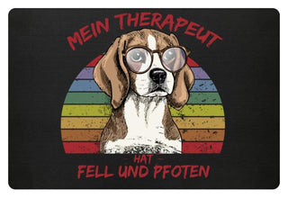 Süßer Beagle | Fußmatte in Schwarz in Größe 60x40cm