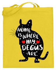 Zeigt degus schones liebenswertes geschenk fur alle degubesitzer und degu fans jutebeutel mit langen henkeln in Farbe Zinkgelb