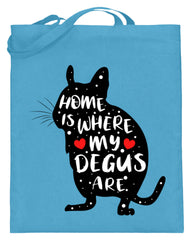 Zeigt degus schones liebenswertes geschenk fur alle degubesitzer und degu fans jutebeutel mit langen henkeln in Farbe Hellblau