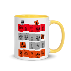 An Montagen brauche ich Koffein | Zweifarbige Tasse